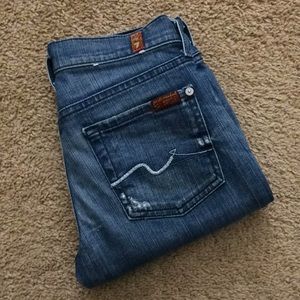 7 For All Man Kind Long Skinny Capris